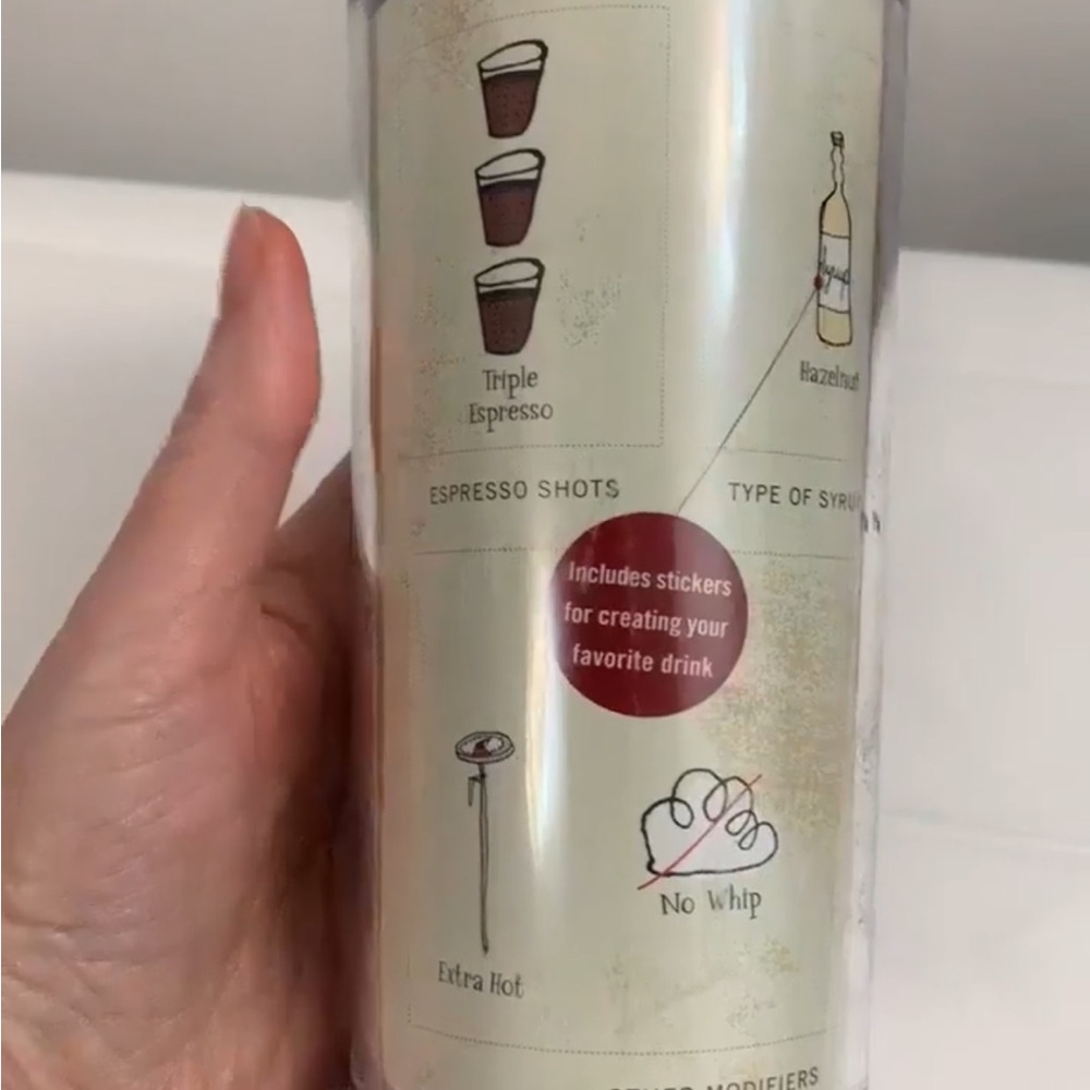 STARBUCKS Make Your Own Drink Tumbler 16oz/.47L includes 4 sheets of stickers - Picture 4 of 14